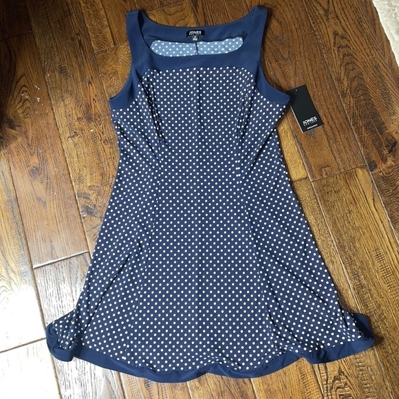 Jones New York Blue Polkadot Dress - Picture 1 of 4